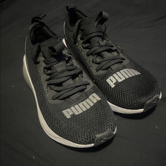 Puma Black Mesh Running Shoes - Picture 1 of 4